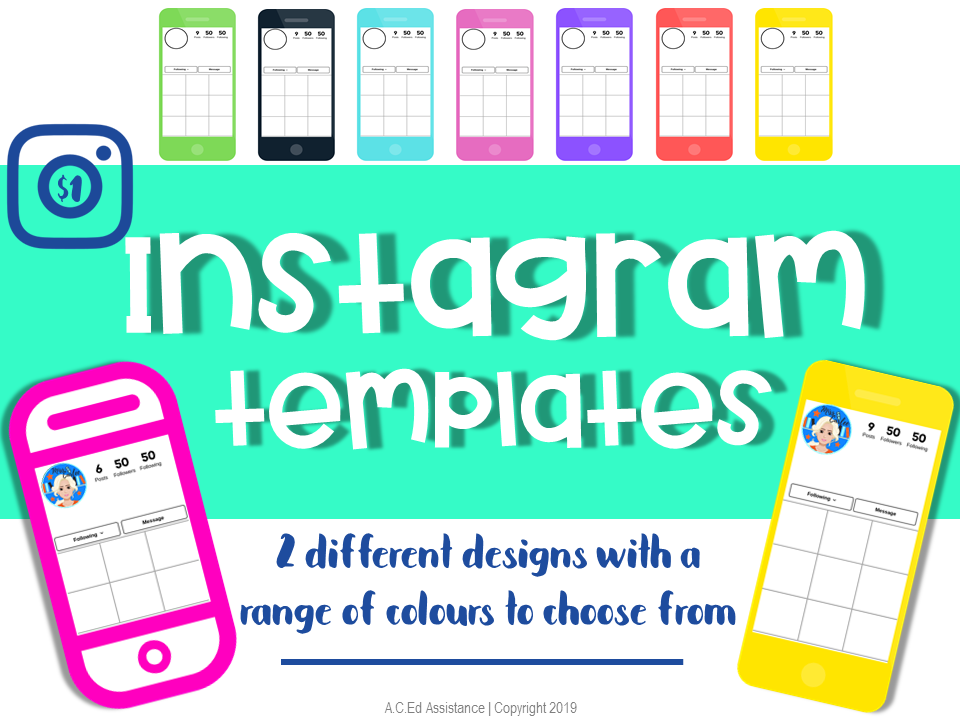 Instagram Templates Colorful Designs PNG