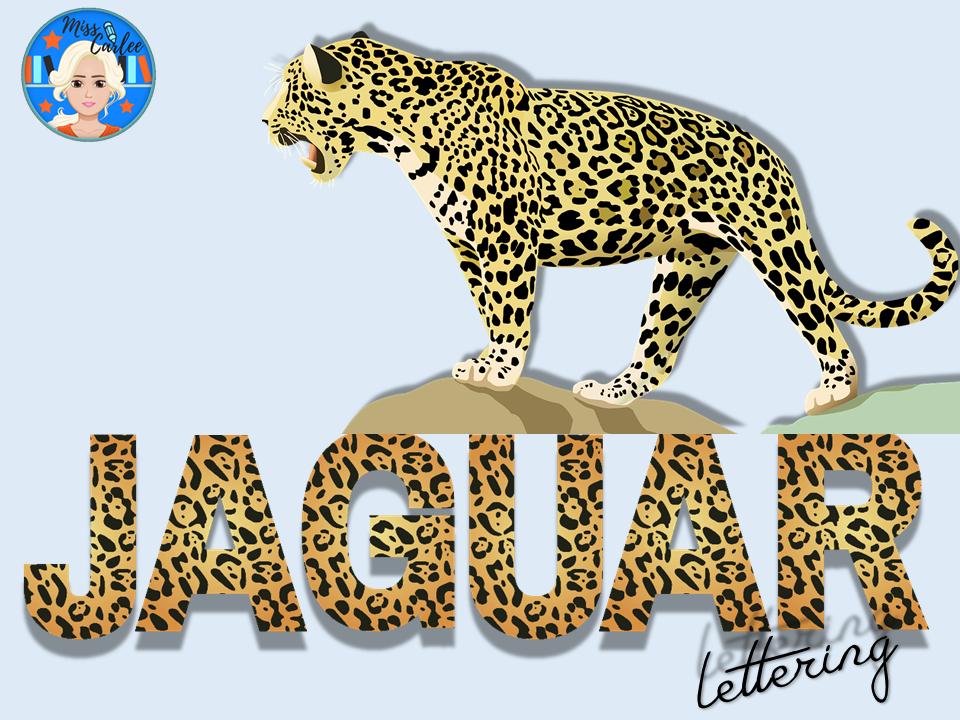 Africa Jaguar Safari Letters and Numbers PNG