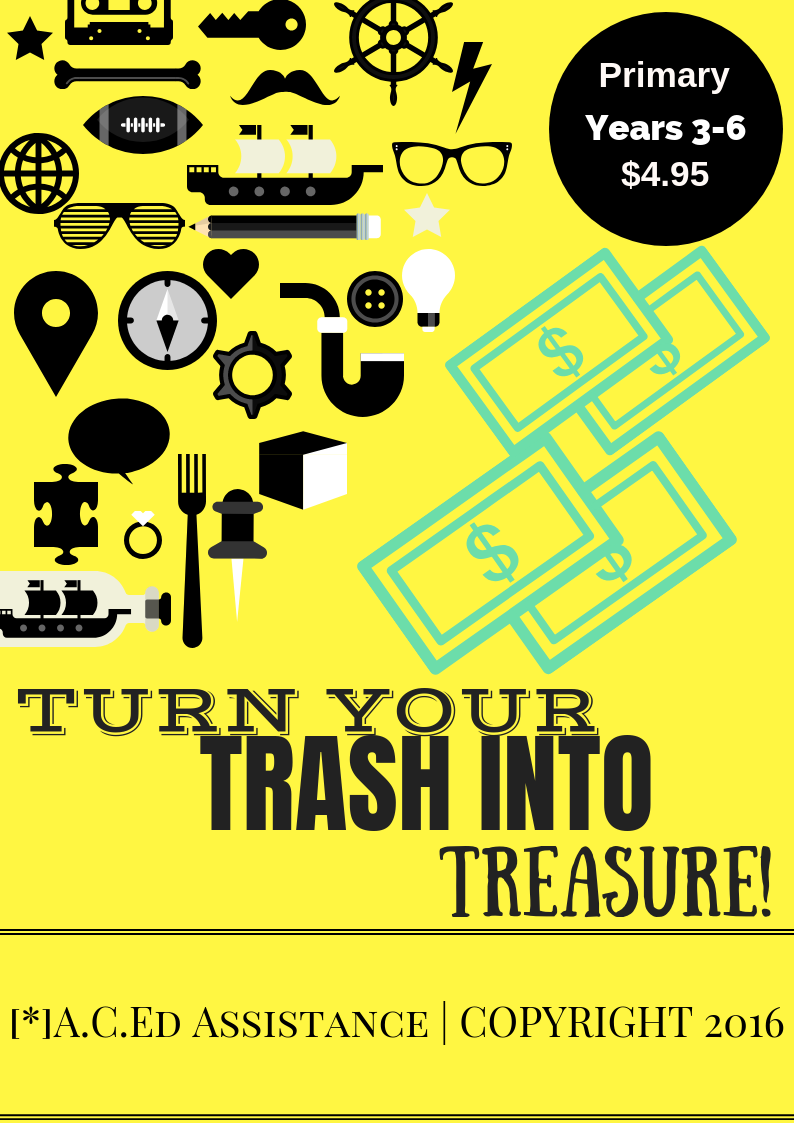 Turn Your Trash Into Treasure Design Challenge for Design and Technologies Earth Day Recycling and Reusing Materials